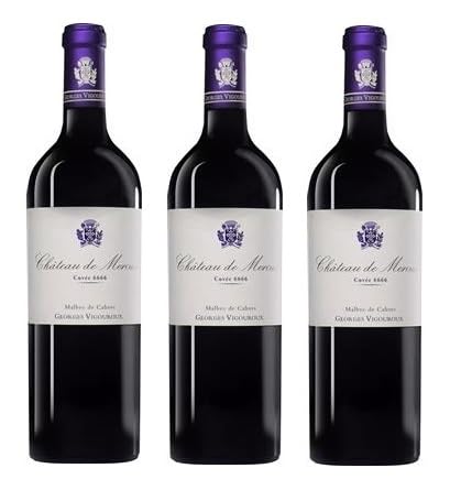 3x 0,75l - 2018er - Château de Mercuès - Cuvée 6666 - Cahors A.O.P. - Frankreich - Rotwein trocken von Château de Mercuès