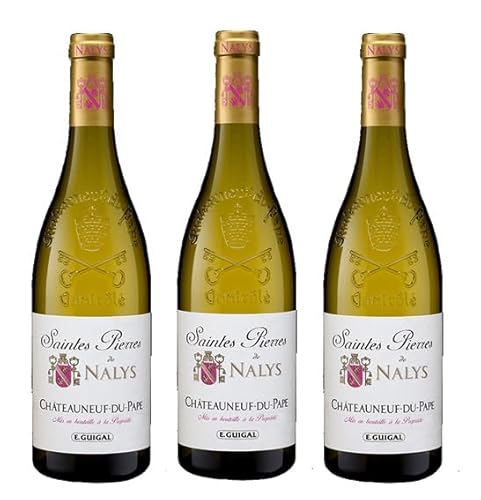 3x 0,75l - 2022er - Saintes Pierres de Nalys - Blanc - Châteauneuf-du-Pape A.O.P. - Rhône - Frankreich - Weißwein trocken von Château de Nalys