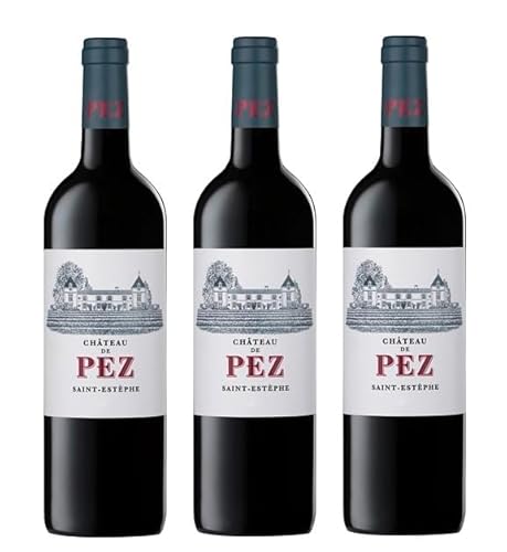 3x 0,75l - 2021er - Château de Pez - Saint-Estèphe A.O.P. - Bordeaux - Frankreich - Rotwein trocken von Château de Pez