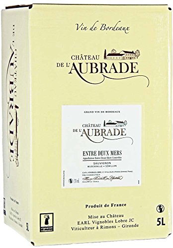 Château de l’Aubrade AOC Bordeaux Entre Deux Mers Bag-in-Box Weißwein trocken (5l) von Château de l’Aubrade