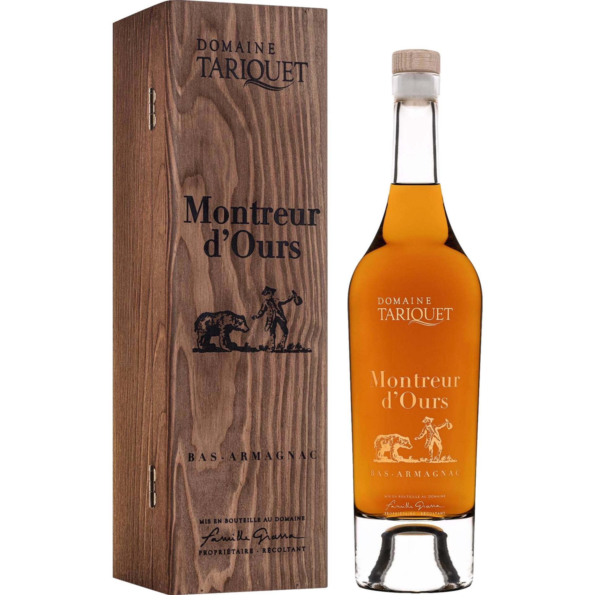 Armagnac Domaine Tariquet Montreur d'Ours, Armagnac AC, 0,7 L, 45,5% Vol, Südwestfrankreich, Spirituosen von Château du Tariquet P. Grassa Fille & Fils, 32800 Eauze, Gers