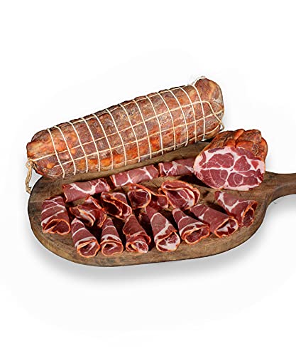 CheSud Spezialität aus Kalabrien Capocollo di calabria DOP calabrese Coppa Ca. 1 KG 100 Tage gereift (900gr) von CheSud