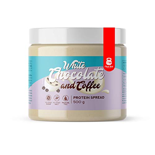 Cheat Meal Low Calorie Protein Creme No Added Sugar 500g, Kaffee Mit Weißer Schokolade, 22% Eiweißlinge, Gesunde Snacks, Proteincreme Schoko Mit Viel Eiweiß (White Chocolate and Coffee) von Cheat Meal TASTY FOOD