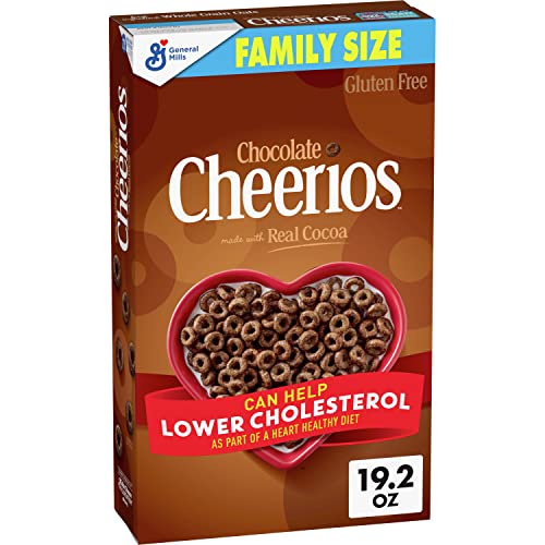 Chocolate Cheerios Heart gesundes Müsli mit glücklichen Herzformen, glutenfreies Müsli mit Vollkornhafer, Familiengröße, 544 ml von Cheerios