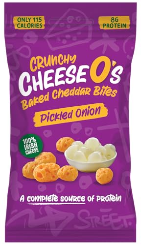 CheeseO's Puffkäsenuggets - Pickled Onion 10 Beutel à 20g - Ketosnacks - Perfekt für Aperio|Reich an Proteinen -kohlenhydratarm - Keto-/Keto-Diät - Glutenfrei von Cheese O's