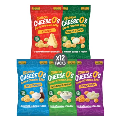 CheeseO's Puffkäsenuggets - verschiedene Sorten Sortiment 12 Beutel à 20g - Ketosnacks - Perfekt für Aperio - Reich an Proteinen - kohlenhydratarm - Keto-/Keto-Diät - Glutenfrei von Cheese O's