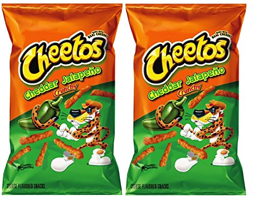 Cheetos Cheddar Jalapeño Crunchy Cheese Flavored Party Snacks Net Wt 241.0 g (2 Stück) von Cheetos