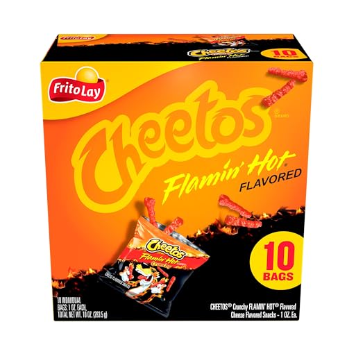 Cheetos Crunchy Flamin' Hot, 28 ml Beutel (10 Stück) von Cheetos