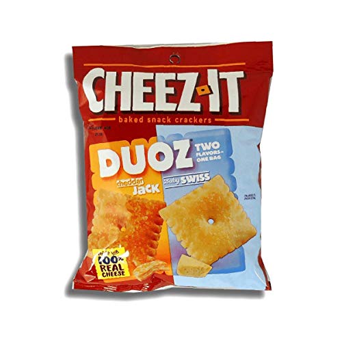 Cheez It Duoz Cheddar Jack und Baby Swiss Cracker, 122 g, 6 Stück pro Packung. von Cheez-It