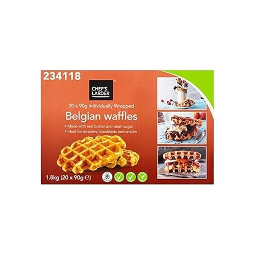 Chef's Larder Waffeln im belgischen Stil, 20 x 90 g von Chefs Larder