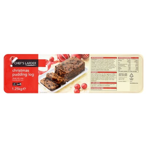 Chef der Speisekammer Christmas Pudding Log 1.25kg von Chefs Larder