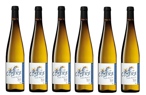 6x 0,75l - 2023er - Chéreau Carré - Colère - Folle Blanche - Vin de France - Frankreich - Weißwein trocken von Chéreau Carré