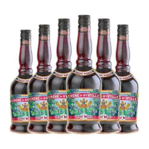 Cremelikör Cherry Rocher Creme de Myrtille 70 cl (Karton mit 6 Flaschen von 70 cl) von Cherry Rocher