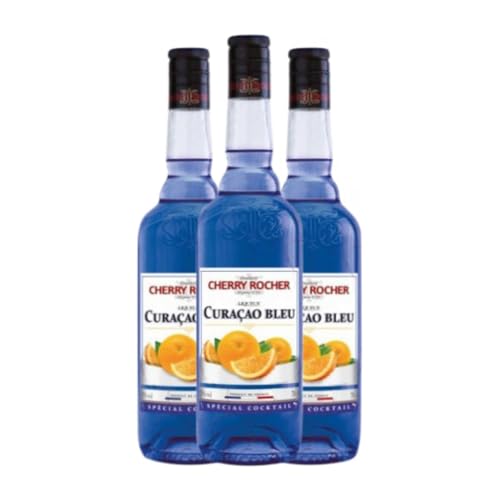 Liköre Cherry Rocher Curaçao Bleu 70 cl (Karton mit 3 Flaschen von 70 cl) von Cherry Rocher