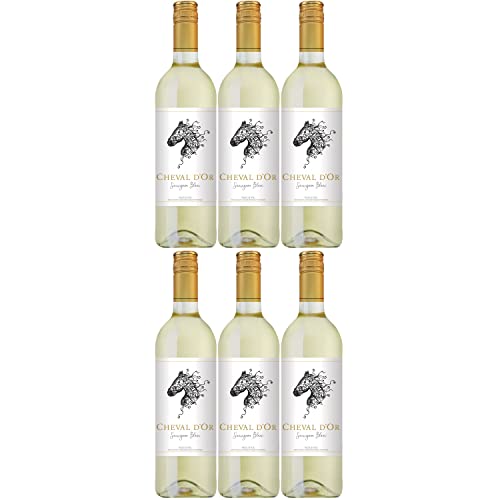 Cheval d'Or Sauvignon Blanc Weißwein Wein trocken Frankreich I Visando Paket (6 Flaschen) von Cheval d’Or