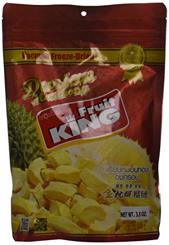 King Fruit - Vacuum Freeze Dried Durian Fruit - 3.5 Oz (Monthong Chunk) (1 Bag) von Chicky shop