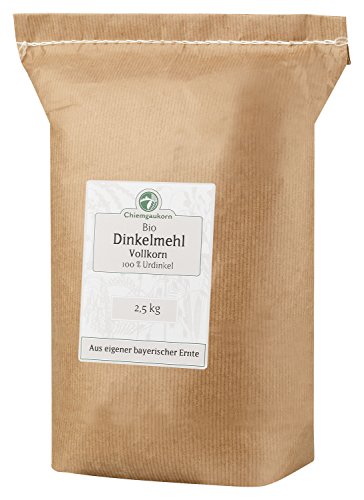 Chiemgaukorn Bio Dinkelmehl Vollkorn 2,5 kg, Urdinkel von Chiemgaukorn