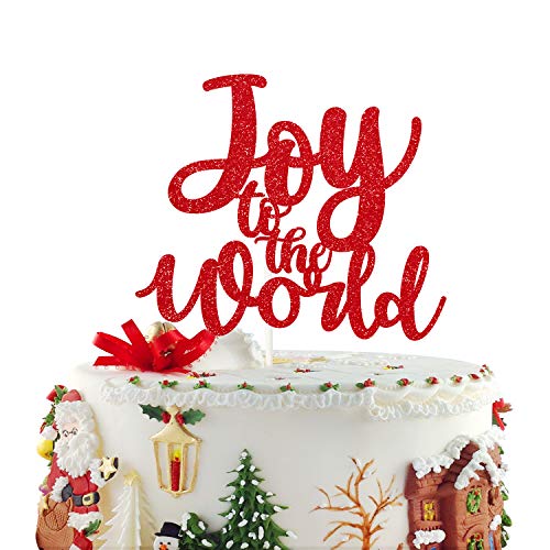 Kuchendekoration "Joy to the World", Weihnachts-Kuchendekoration – Frohe Weihnachten – Weihnachtsparty-Zubehör – Merry Xmas – Urlaubstortenaufsatz von ChienMin