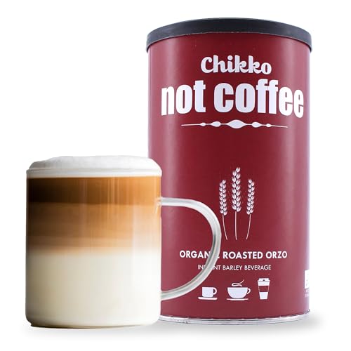 Chikko Not Coffee BIO Orzo Kaffee Instant 150gr - Geröstetem Gerste Kaffee - Alternative zu Entkoffeiniertem Kaffee - Frei von Zusatzstoffen und Chemikalien - 100% Europäisches Product von Chikko not coffee