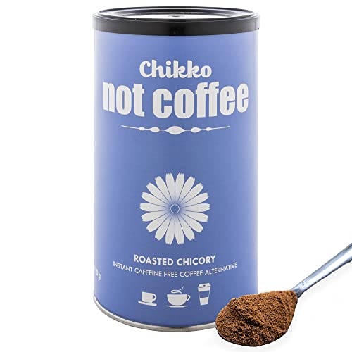 Chikko Not Coffee BIO Zichorienkaffee Instant 150gr - Geröstetem Chicorée Kaffee - Alternative zu Entkoffeiniertem Kaffee - Frei von Zusatzstoffen und Chemikalien - 100% Europäisches Product von Chikko not coffee