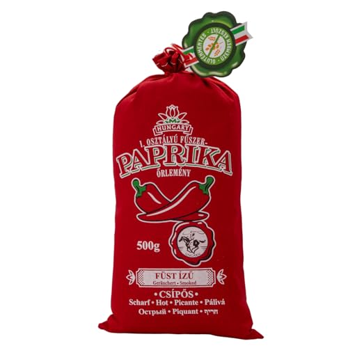 Ungarische Paprika Herkunft: Kalocsa, Ungarn (Scharf & Geräuchert, 500g) von CHILI-TRADE Kft.