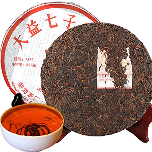 357g (0.787LB) Reifer Pu Erh Tee Alter Puer Tee Reifer Dayi Cake Tee Schwarzer Tee Gekochter Pu Er Tee Pu Er Tee Chinesischer Tee Gesunder Puerh Tee Roter Tee von ChinaShoppingMall