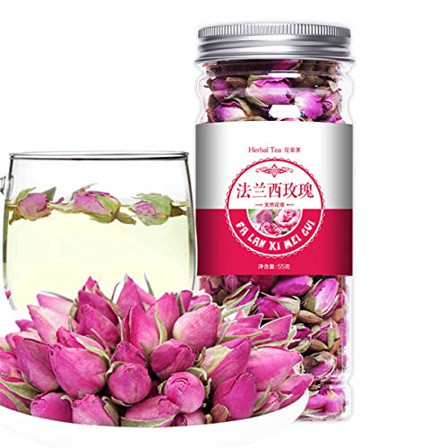 Chinese Herbal Tea Flower Fruit Tea Rose Tea Canned Golden Silk Chrysanthemum Bottled New Scented Tea Health Care Flowers Tea Healthy Green Food (55g French Rose) von ChinaShoppingMall