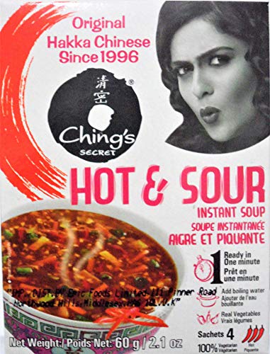 Chings Soup Hot and Sour 60g (1 Stück) - cremiger und gesunder süßer Mais - knusprige Gemüse-Bits von CHING'S