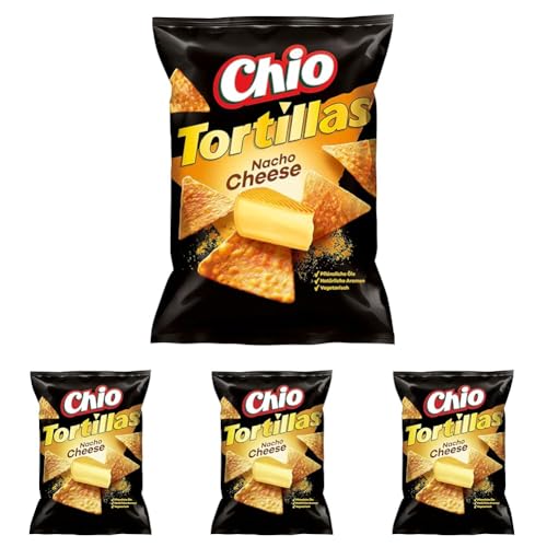 Chio Tortillas Nacho Cheese, 110 g (Packung mit 4) von Chio