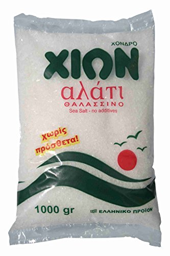 Grobes Meersalz 1kg aus Mesologgi Griechenland - griechisches Meer Salz grob körnig für Salzmühle Sea Salt von Chion