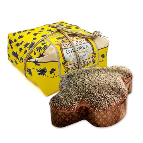 Chiostro di Saronno, Colomba mit Limoncello Creme 750 g, Ostertaube mit Zartbitterschokolade und Zuckerstreuseln Überzogen, Handverpackt von Chiostro di Saronno