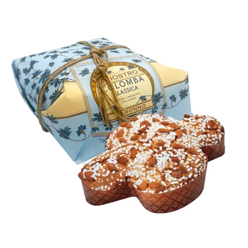 Chiostro di Saronno, Klassische Colomba 700 g, Ostertaube mit Kandierten Früchten, Zucker und Mandelglasur, Handverpackt von Chiostro di Saronno