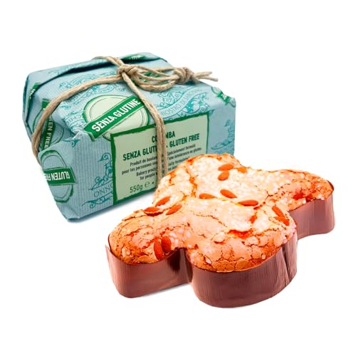 Chiostro di Saronno, Klassische Glutenfreie Colomba 550 g, Glutenfreie Ostertaube mit Kandierten Früchten, Zucker und Mandelglasur, Handverpackt von Chiostro di Saronno