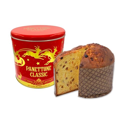 Chiostro di Saronno Handwerklicher Klassischer Panettone 1000 g, Langsam Fermentierter Panettone mit Kandierten Früchten und Sultaninen, Traditioneller Panettone mit Orangenschalen und Zitronat von Chiostro di Saronno