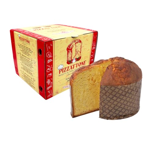 Chiostro di Saronno Pizzatone Herzhafter Panettone im Pizza-Geschmack 750 g, Langsam Fermentierter Panettone, Pizza-Panettone mit Tomaten, Julienne-Mozzarella und Oregano, Pizzakarton von Chiostro di Saronno