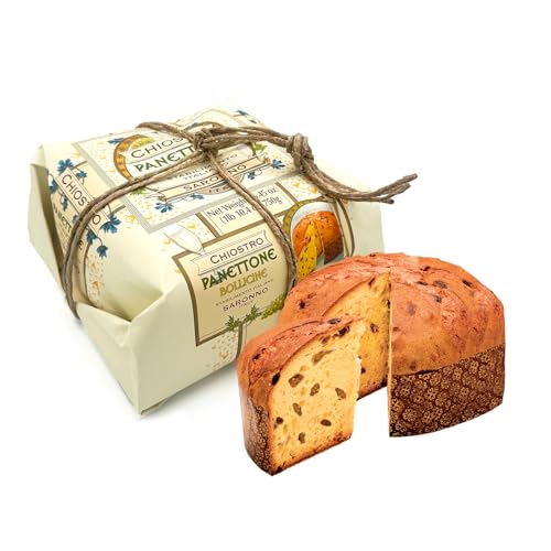 Chiostro di Saronno Handwerklicher Bollicine Panettone 750 g, Langsam Fermentierter Panettone, Panettone Gefüllt mit Prosecco D.O.C und Eingeweichten Sultaninen, Ohne kandierte Zitrusfrüchte von Chiostro di Saronno