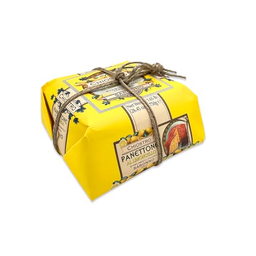 Chiostro di Saronno Handwerklicher Panettone mit Limoncello-Creme 750 g, Langsam fermentierter Panettone, Limoncello-Panettone, Ohne kandierte Früchte und Sultaninen, Handverpackt von Chiostro di Saronno