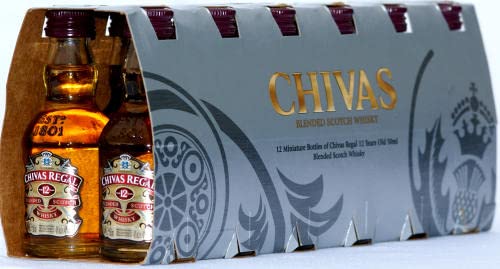 Geschenk 12 PREMIUM SCHOTCH WHISKY MINIATURE MIGNON 5 CL 12PZ von Chivas