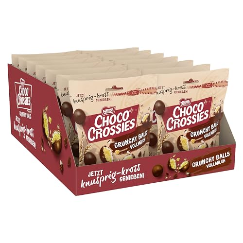 Nestlé CHOCO CROSSIES Crunchy Balls Vollmilch, Knusper-Kugeln aus krossen Weizencerealien, umhüllt mit zartschmelzender Vollmilchschokolade, 14er Pack (14 x 200g) von CHOCO CROSSIES