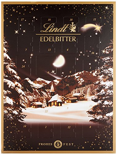 Lindt & Sprüngli Dark Adventskalender, 1er Pack (1 x 250 g) von Chocoladefabriken Lindt & Sprüngli GmbH