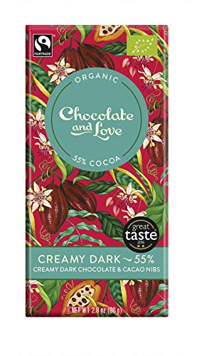 Creamy Dark Chocolate with Cacao Nibs 18 x 80 gr von Chocolate and Love