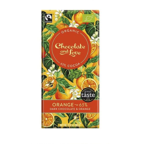 Orange - 65% Dark Chocolate and Orange 12 x 80 gr von Chocolate and Love