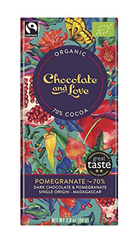 Pomegranate - 70% Dark Chocolate and Pomegranate 18 x 80 gr von Chocolate and Love