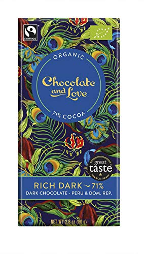 Rich Dark Chocolate 71% - Peru & Dom. Rep. 18 x 80 gr von Chocolate and Love