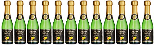 Choya Original Sparkling japanischer Pflaumenwein (Weinhaltiges Getränk, Ume Frucht, prickelnd, fruchtig, leicht süß, 5,5% vol.) 12er Pack (12 x 0,2 l) von Choya