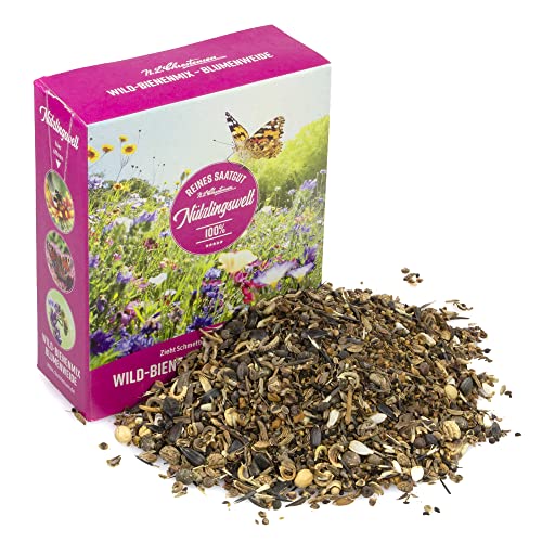 Wild-Bienenmix-Blumenweide, N.L. Chrestensen Blumensamen Mischung, Saatgut bienenfreundlich, Sommerblumen, Mix für Bienenweide, Bienen Blumen Samen, Blumenwiese für Bienen, 6100 von Chrestensen