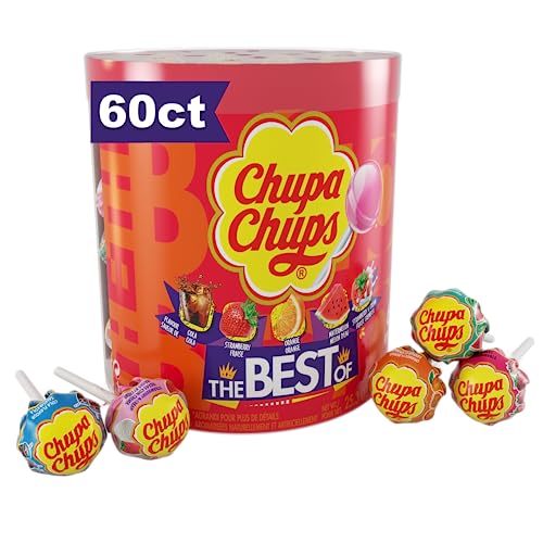 Chupa Chups - "Best Of" Lutschertrommel-Display – 60 Stück, Osterbonbons zum Teilen von Chupa Chups