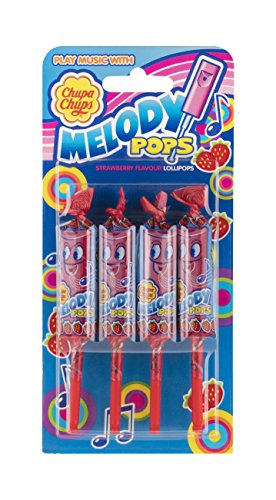 Chupa Chups Erdbeere Melody Pops, 4x15g von Chupa Chups