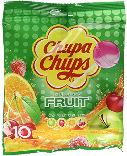 Chupa Chups Fruchtlutscher 10er Beutel, 6er Pack (6x 120 g) von Chupa Chups