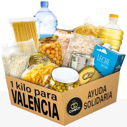 1 Kilo für Valencia · 1 Kilo Grundnahrungsmittel für die Opfer der DANA in Valencia (Spanien) – Unterstütze von zu Hause aus, mit einem Klick und von überall. LIEFERUNG nach VALENCIA (Lebensmittlbank) von Cia&Co